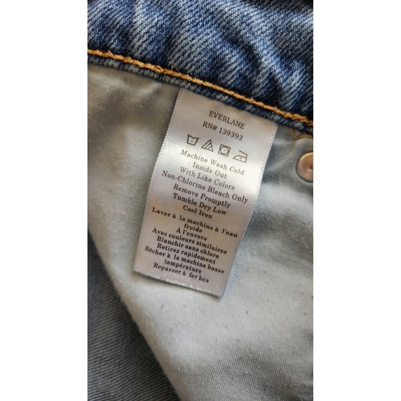Everlane The Way High Jean Organic Cotton Button Fly Straight Leg 28 Regular - Picture 7 of 10